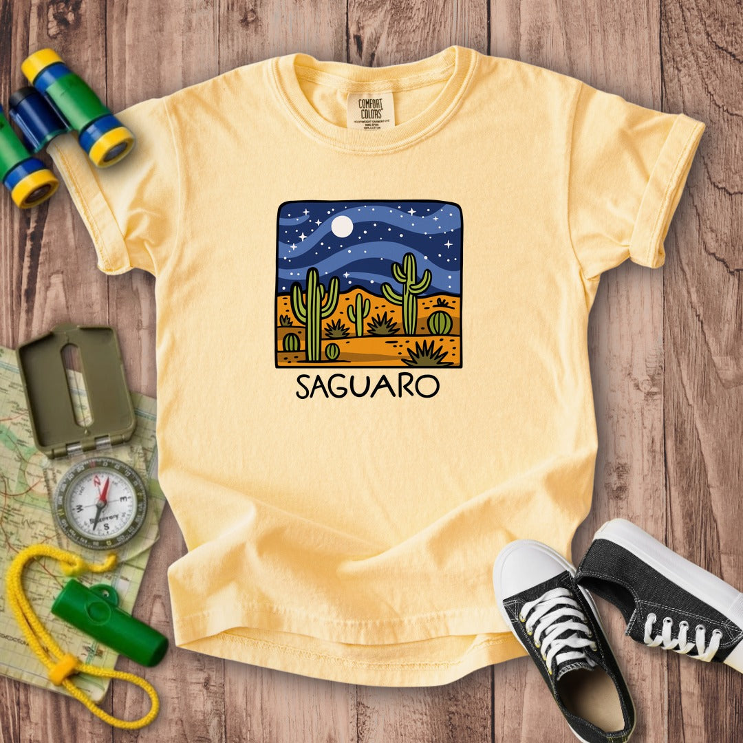 Saguaro at Night Kids Cotton T-Shirt