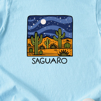 Saguaro at Night Kids Cotton T-Shirt