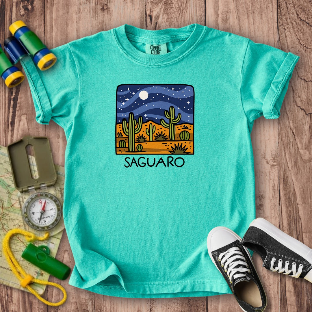 Saguaro at Night Kids Cotton T-Shirt