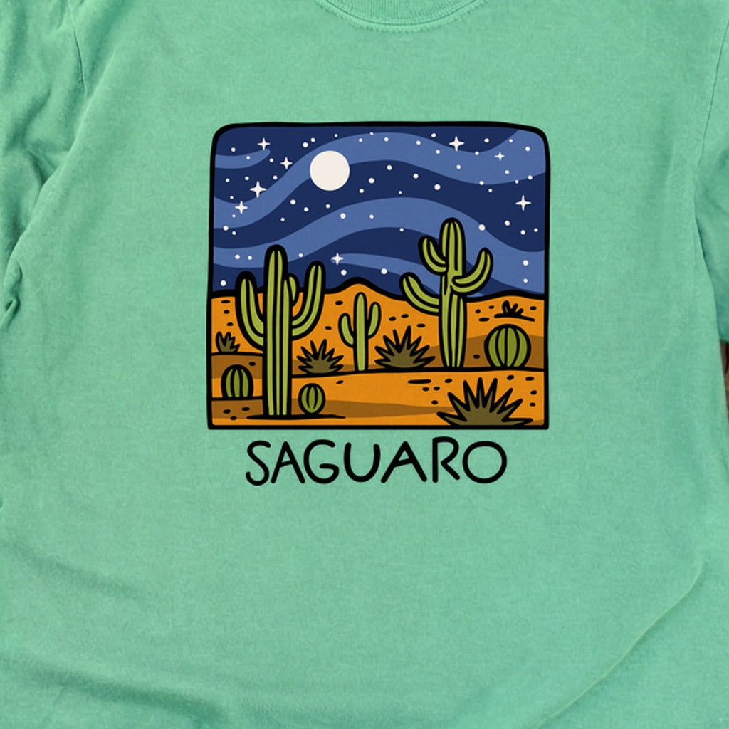 Saguaro at Night Cotton Long Sleeve