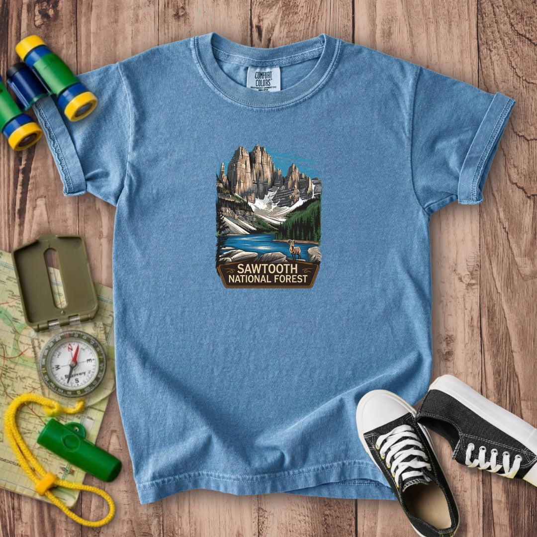 Sawtooth National Forest Kids Cotton T-Shirt