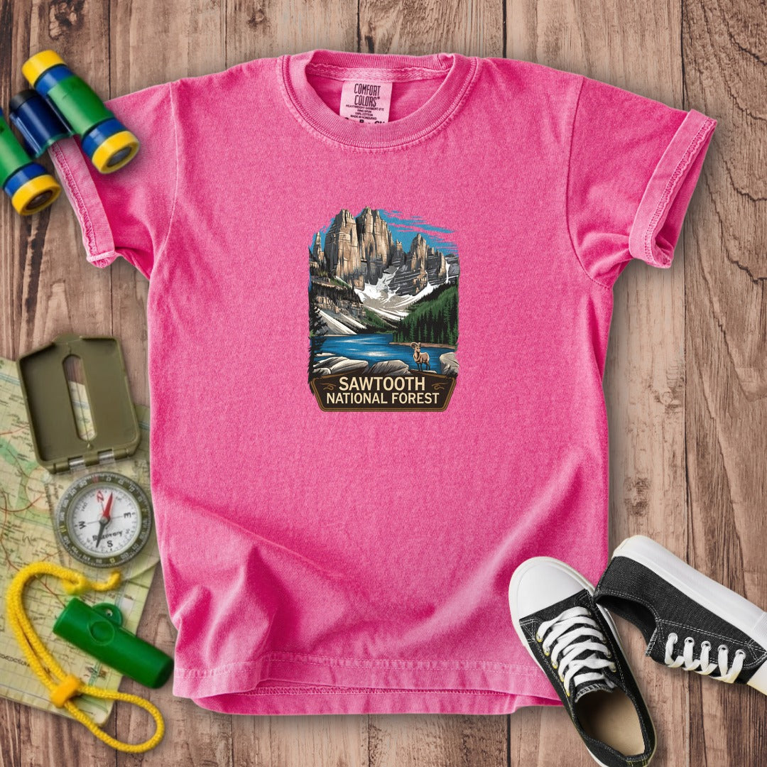 Sawtooth National Forest Kids Cotton T-Shirt