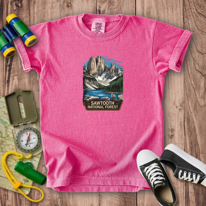 Sawtooth National Forest Kids Cotton T-Shirt