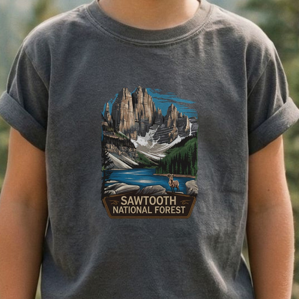Sawtooth National Forest Kids Cotton T-Shirt