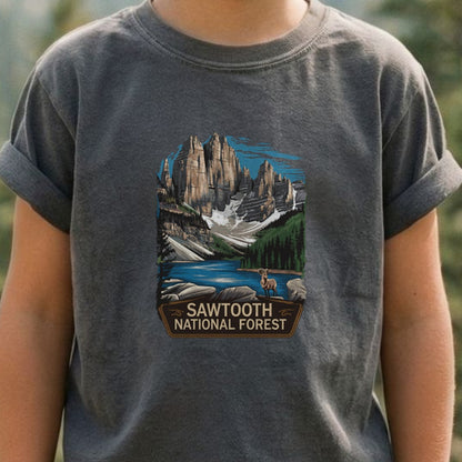 Sawtooth National Forest Kids Cotton T-Shirt