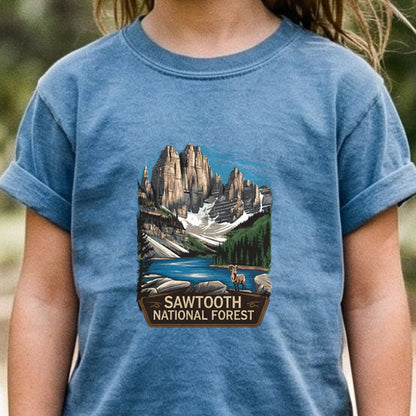 Sawtooth National Forest Kids Cotton T-Shirt