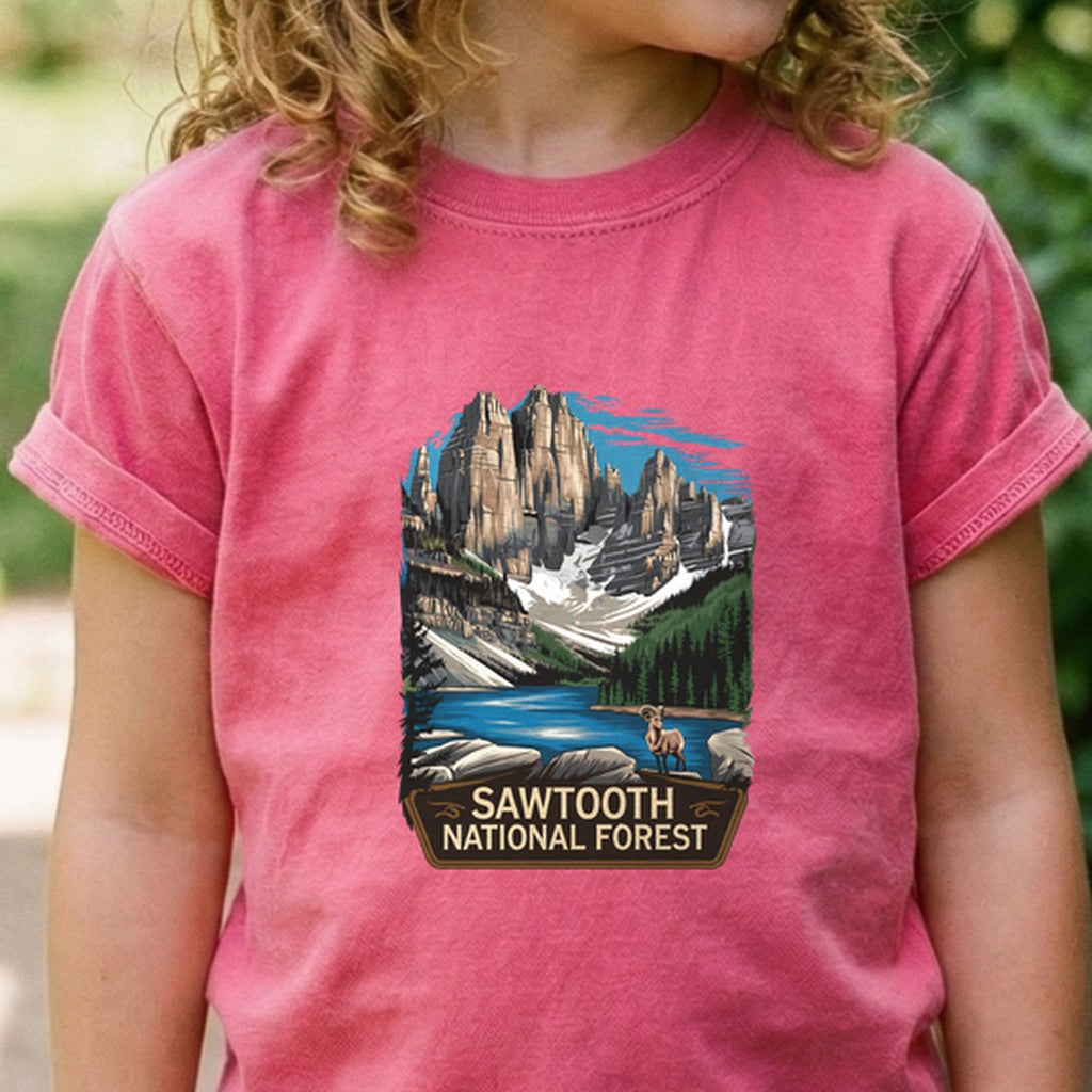 Sawtooth National Forest Kids Cotton T-Shirt