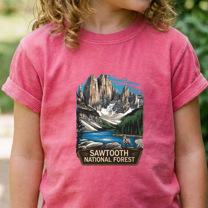 Sawtooth National Forest Kids Cotton T-Shirt