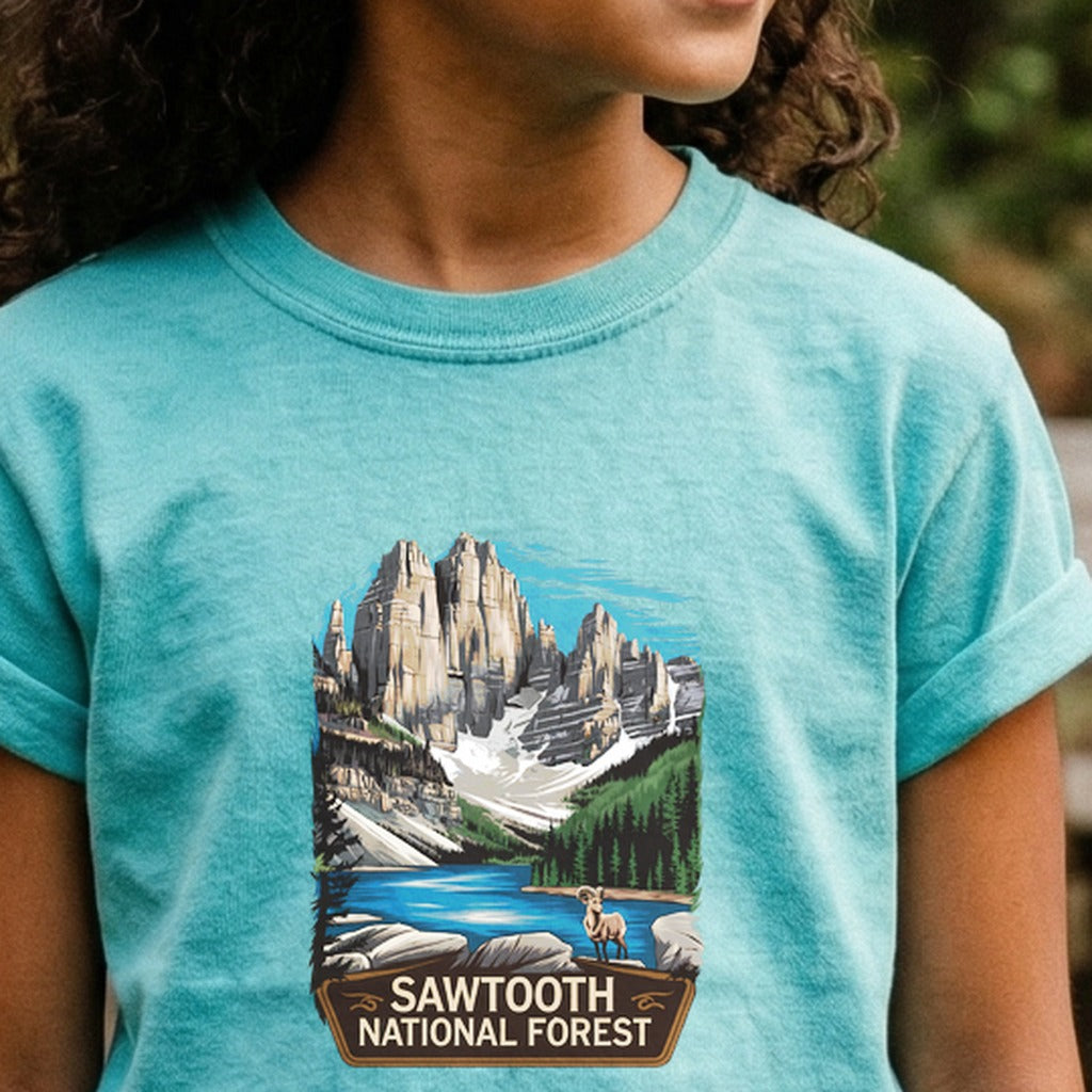 Sawtooth National Forest Kids Cotton T-Shirt