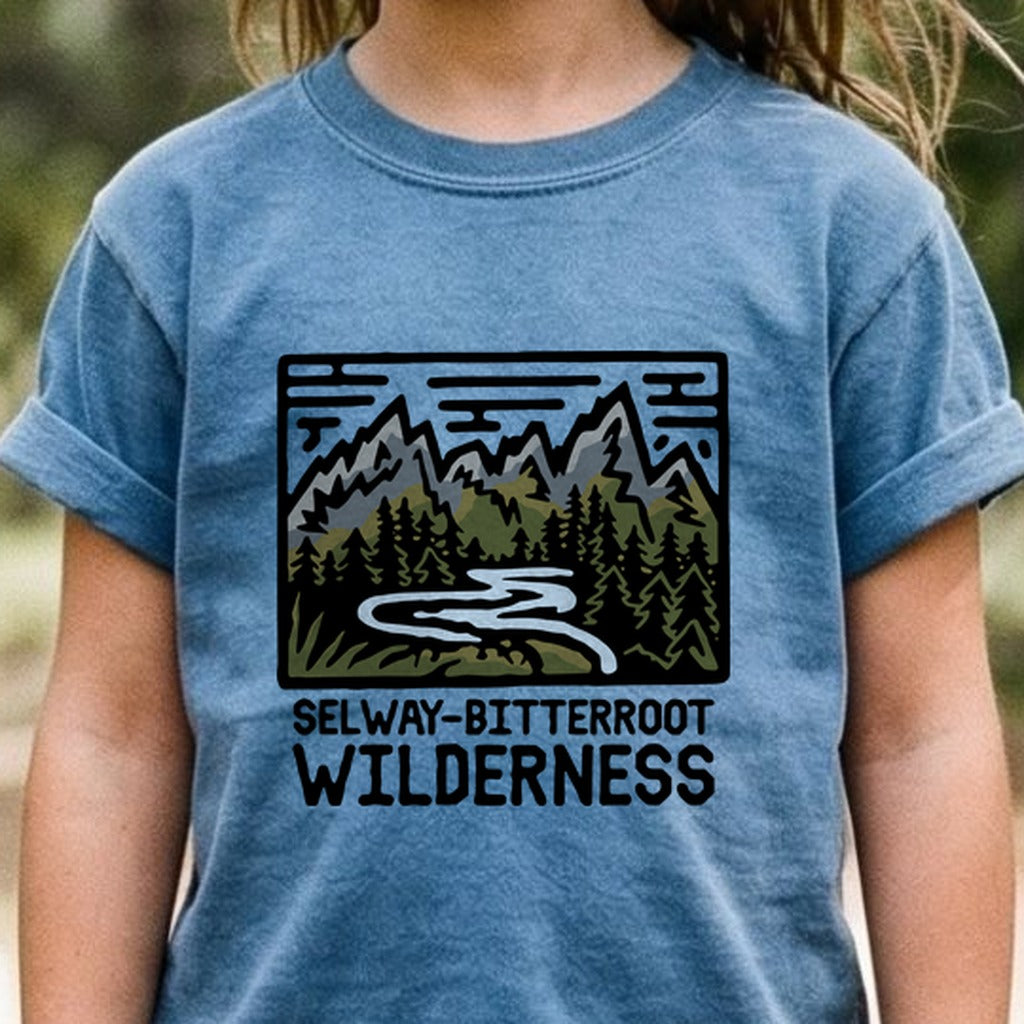 Selway-Bitterroot Wilderness Kids Cotton T-Shirt