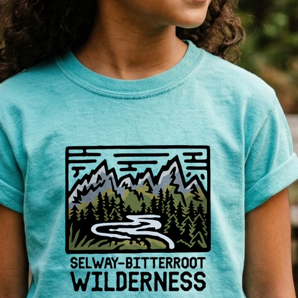 Selway-Bitterroot Wilderness Kids Cotton T-Shirt