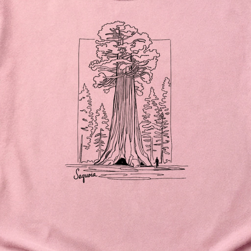 Sequoia Line Drawing Cotton T-Shirt