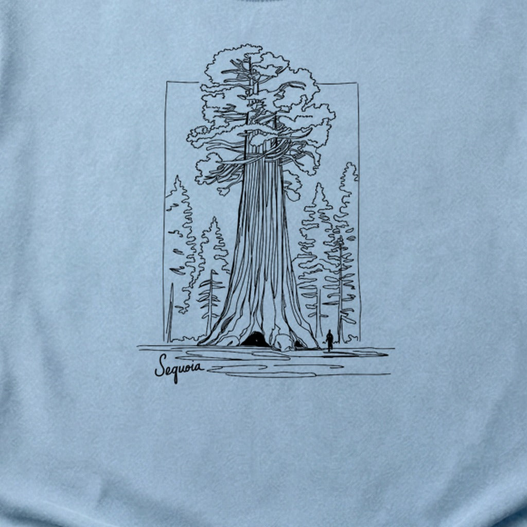 Sequoia Line Drawing Cotton T-Shirt