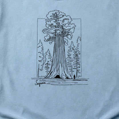 Sequoia Line Drawing Cotton T-Shirt