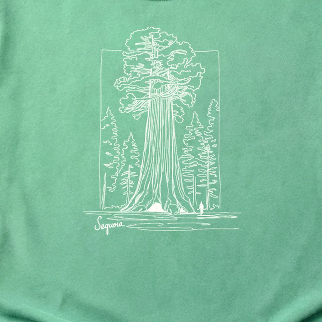 Sequoia Line Drawing Cotton T-Shirt
