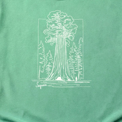Sequoia Line Drawing Cotton T-Shirt