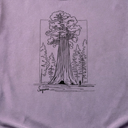Sequoia Line Drawing Cotton T-Shirt