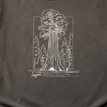 Sequoia Line Drawing Cotton T-Shirt