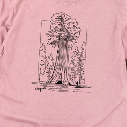 Sequoia Line Drawing Cotton Long Sleeve