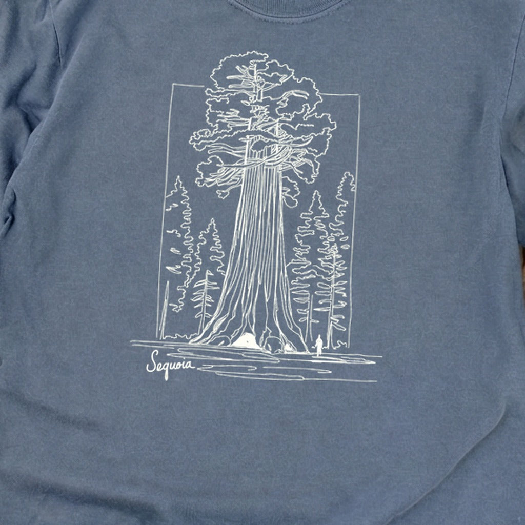 Sequoia Line Drawing Cotton Long Sleeve
