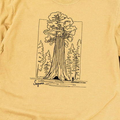 Sequoia Line Drawing Cotton Long Sleeve