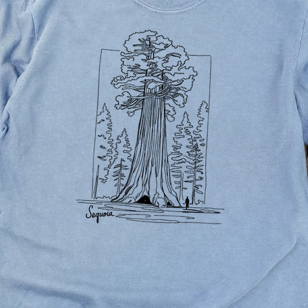Sequoia Line Drawing Cotton Long Sleeve