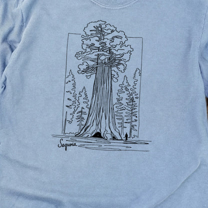 Sequoia Line Drawing Cotton Long Sleeve