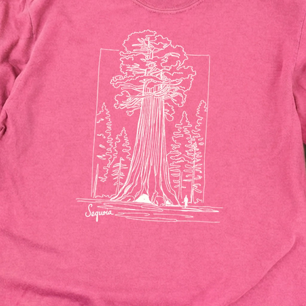 Sequoia Line Drawing Cotton Long Sleeve
