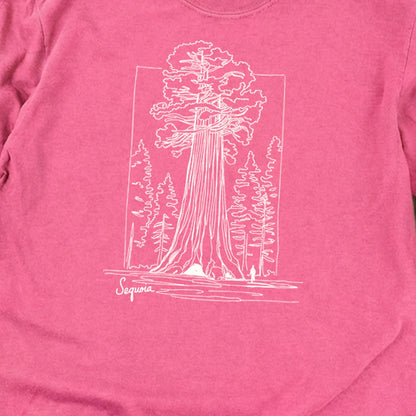 Sequoia Line Drawing Cotton Long Sleeve