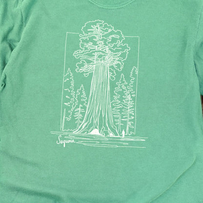 Sequoia Line Drawing Cotton Long Sleeve