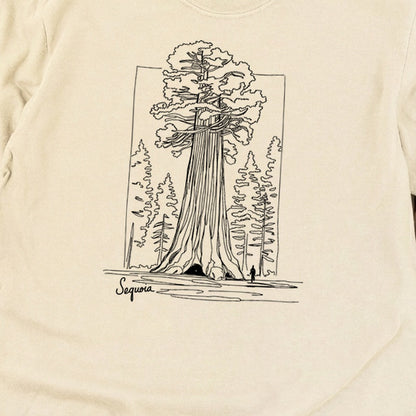 Sequoia Line Drawing Cotton Long Sleeve