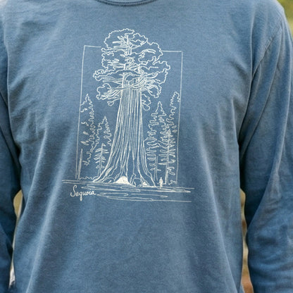 Sequoia Line Drawing Cotton Long Sleeve