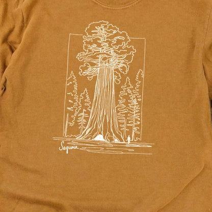 Sequoia Line Drawing Cotton Long Sleeve