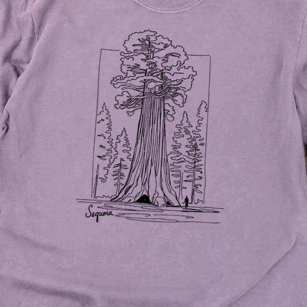 Sequoia Line Drawing Cotton Long Sleeve