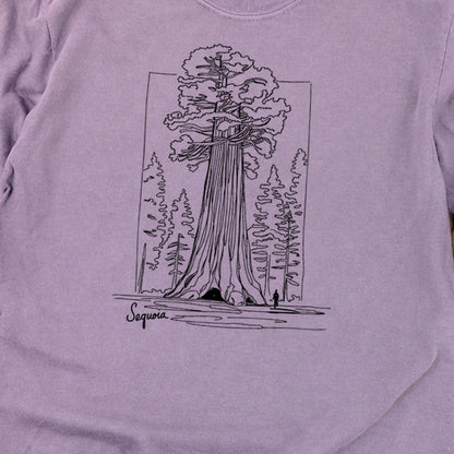 Sequoia Line Drawing Cotton Long Sleeve