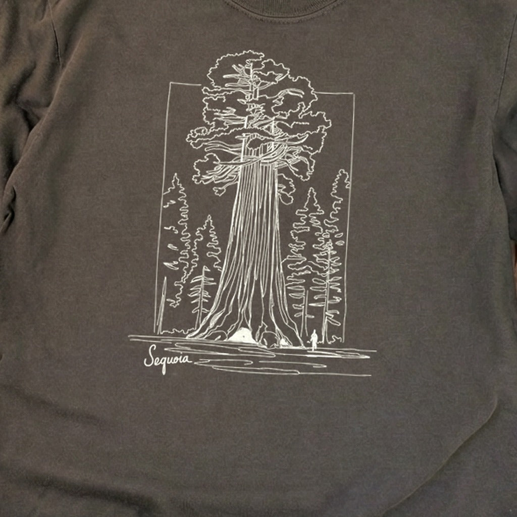 Sequoia Line Drawing Cotton Long Sleeve