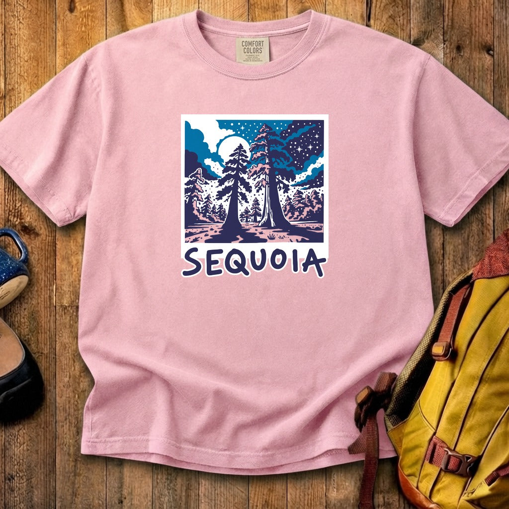 Sequoia at Night Cotton T-Shirt