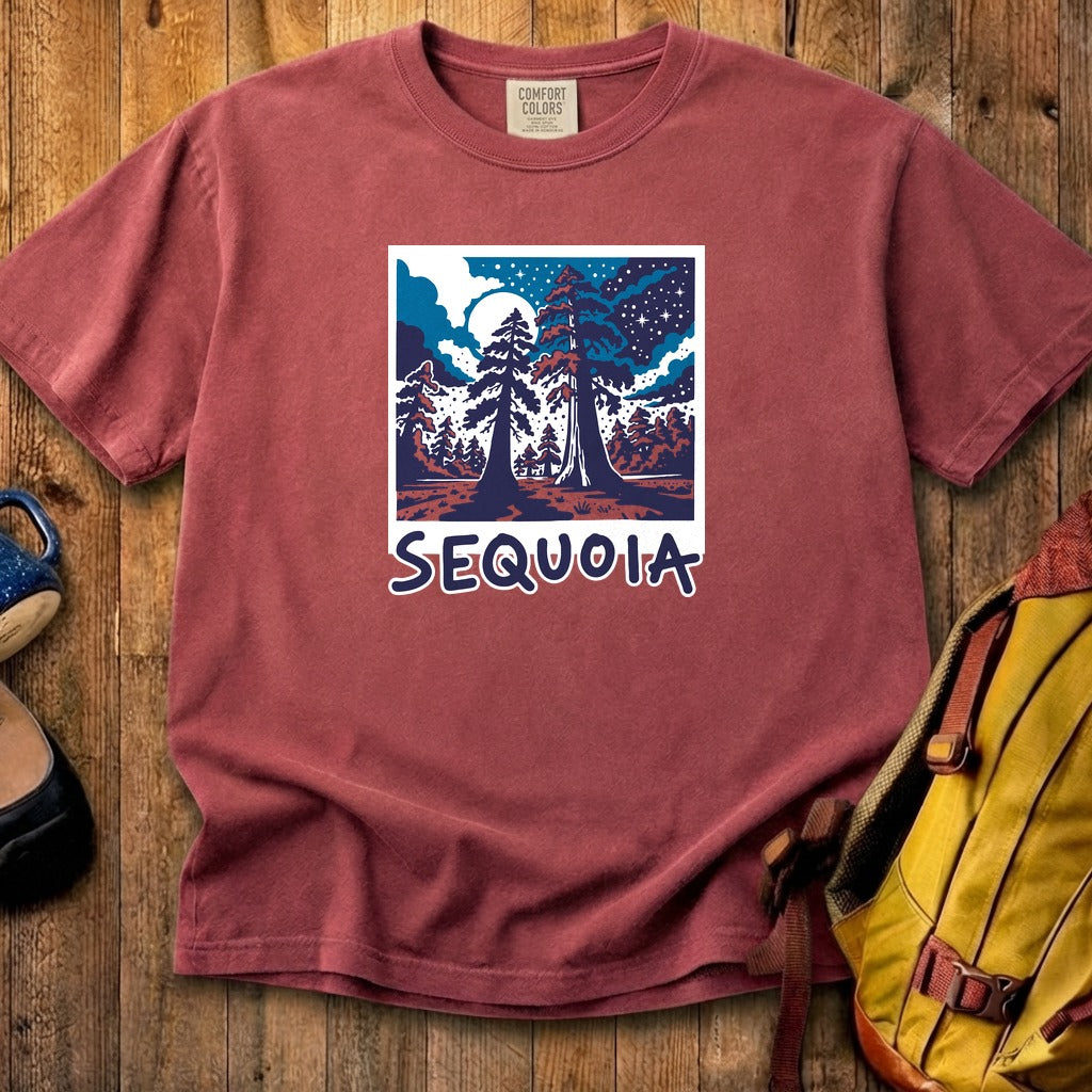 Sequoia at Night Cotton T-Shirt