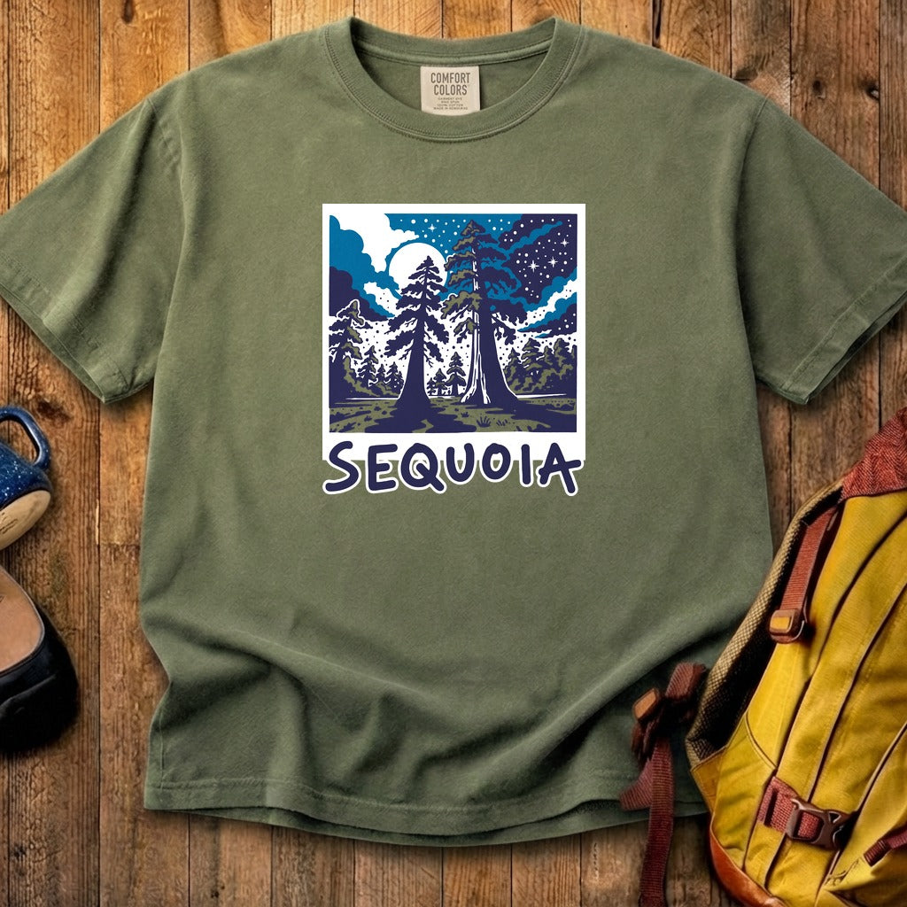Sequoia at Night Cotton T-Shirt