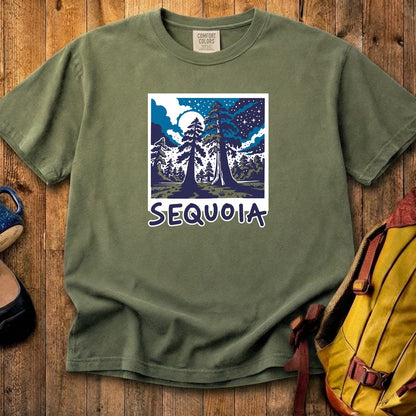 Sequoia at Night Cotton T-Shirt