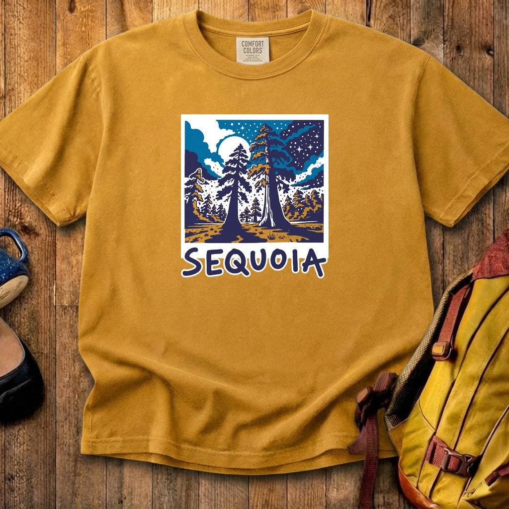 Sequoia at Night Cotton T-Shirt