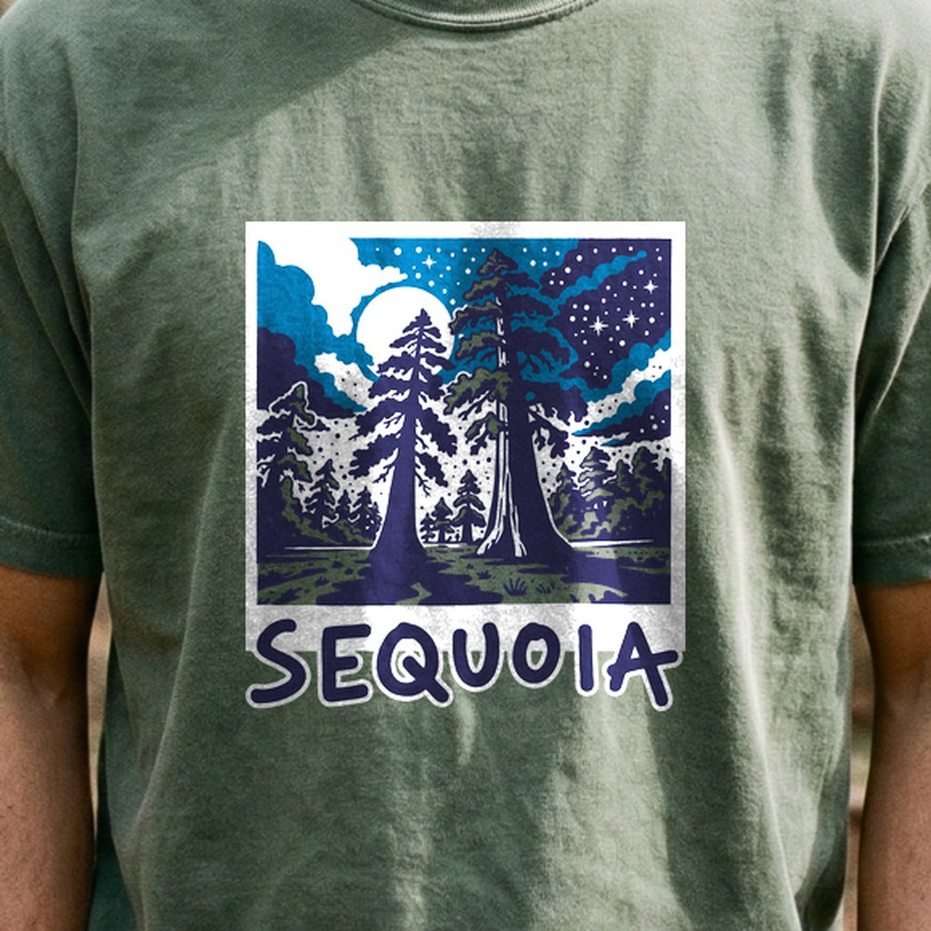 Sequoia at Night Cotton T-Shirt
