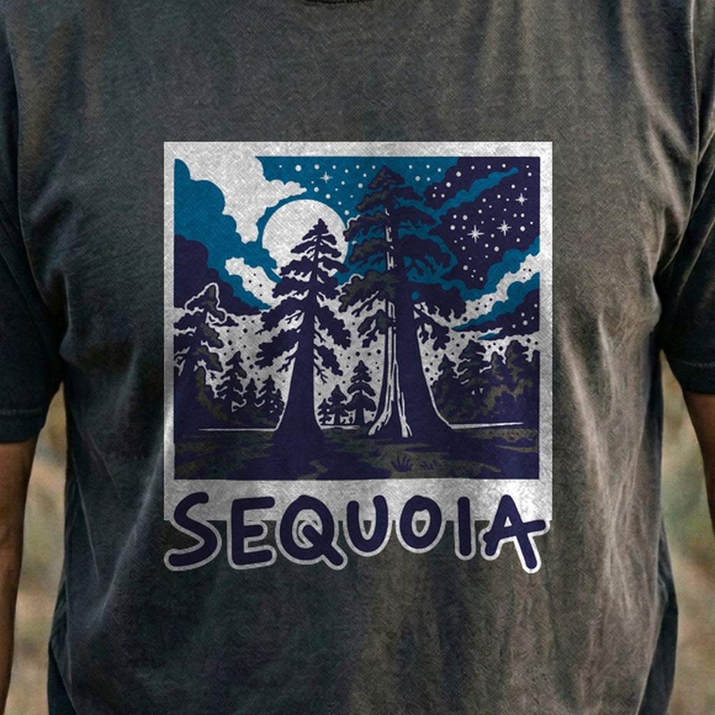 Sequoia at Night Cotton T-Shirt