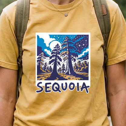 Sequoia at Night Cotton T-Shirt