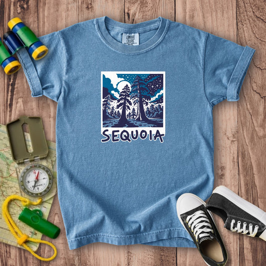 Sequoia at Night Kids Cotton T-Shirt