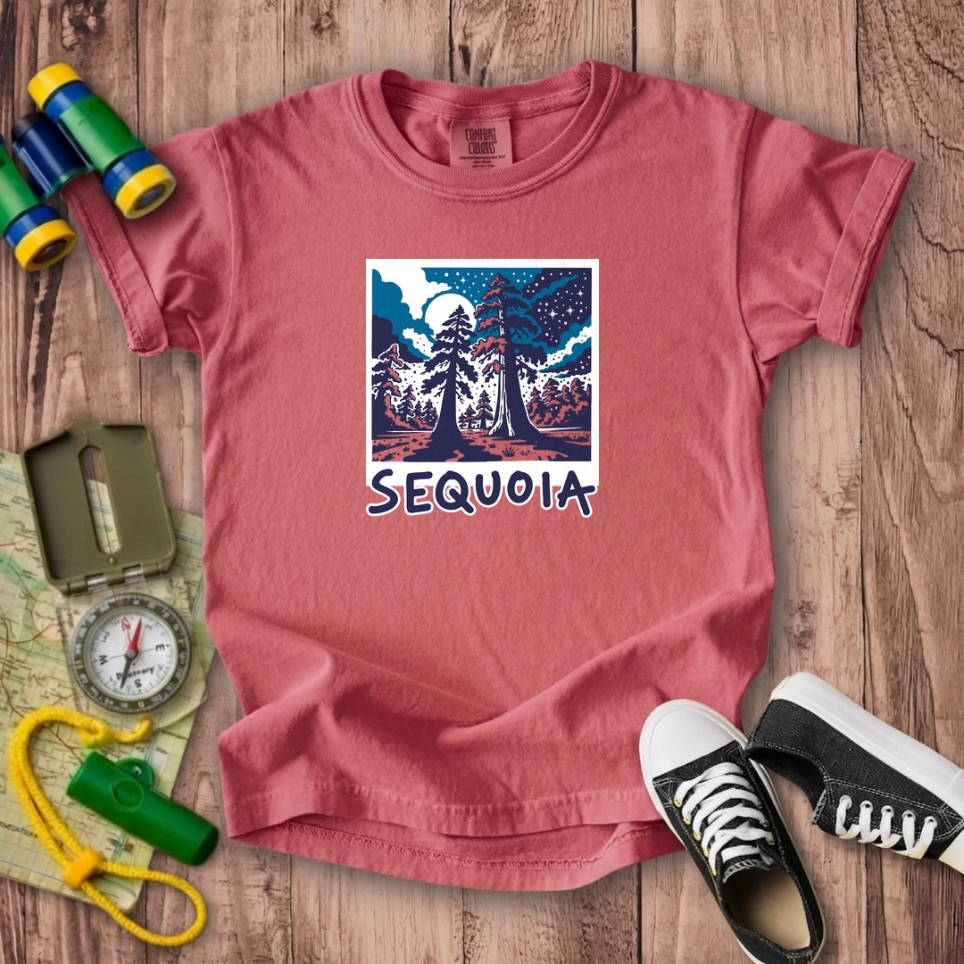 Sequoia at Night Kids Cotton T-Shirt