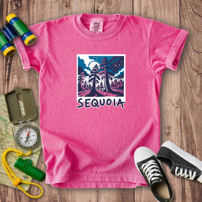 Sequoia at Night Kids Cotton T-Shirt