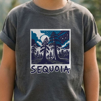 Sequoia at Night Kids Cotton T-Shirt