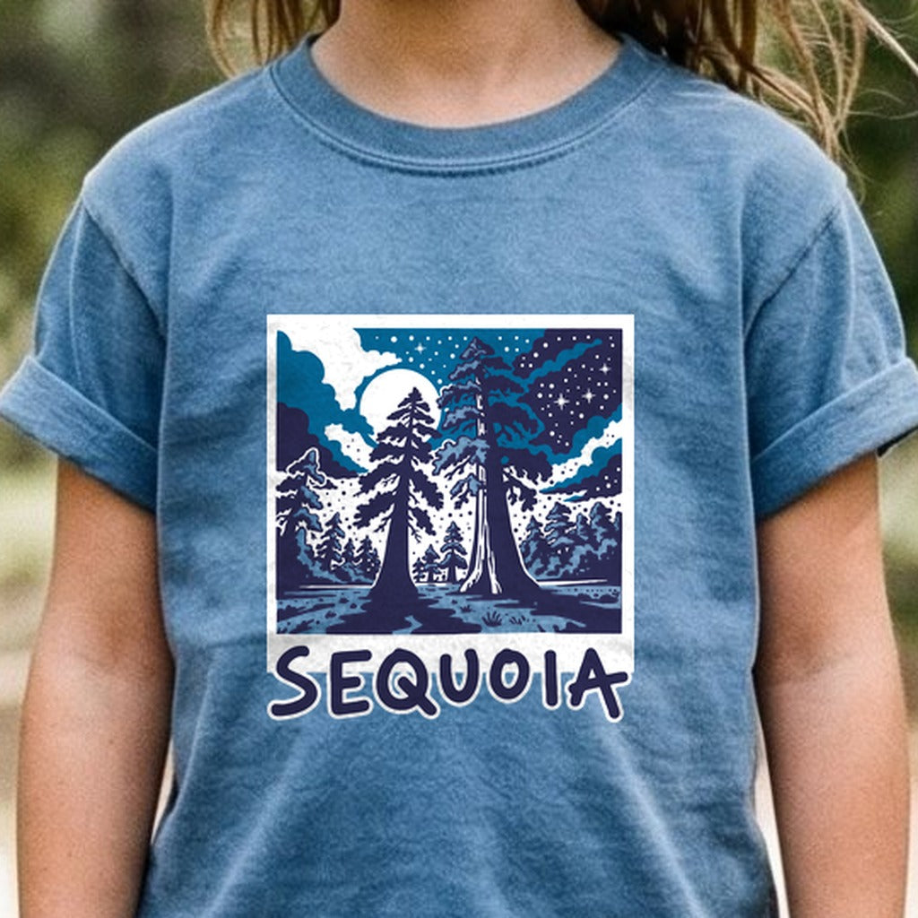 Sequoia at Night Kids Cotton T-Shirt