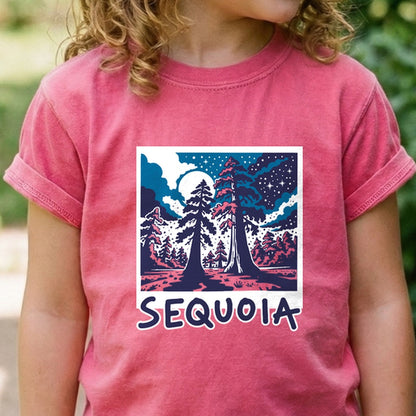Sequoia at Night Kids Cotton T-Shirt